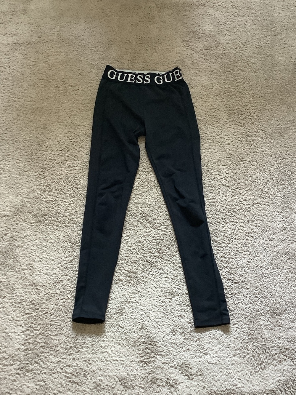 Guess Black Logo-Waist Girls' Leggings